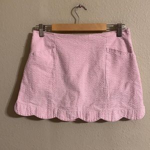 Lilly Pulitzer January Skort in lucky seersucker pink 6